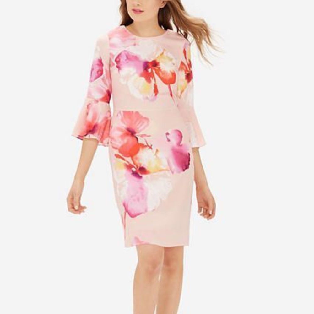 The Limited Floral Flounce Bell Sleeve Dress 2